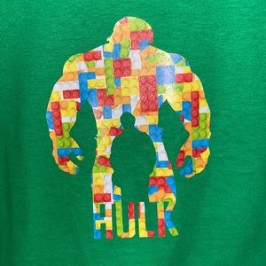 Hulk Lego shirt for kids. It’s a limited shirt only hav 1 size M (10-12).